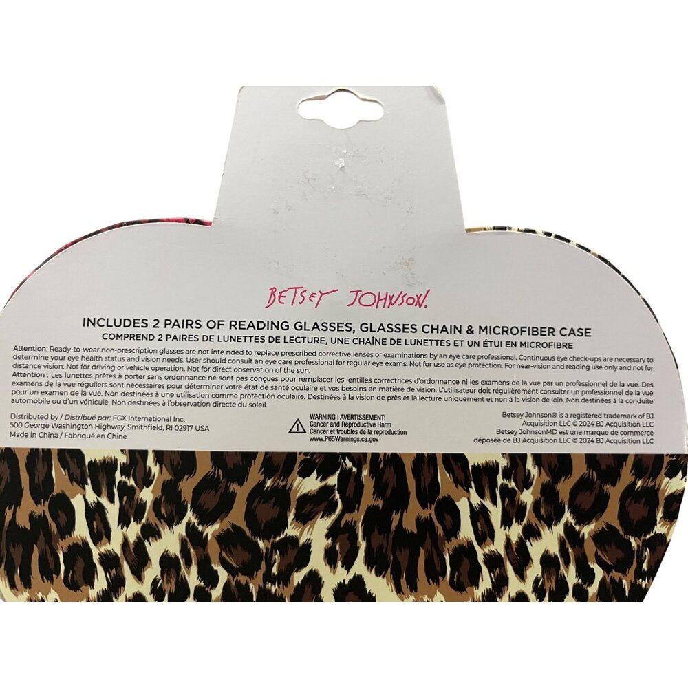 Betsey Johnson Reading Glasses Set 2 Pair +3.00 Black & Tortoise w/ Case NEW - Picture 8 of 8